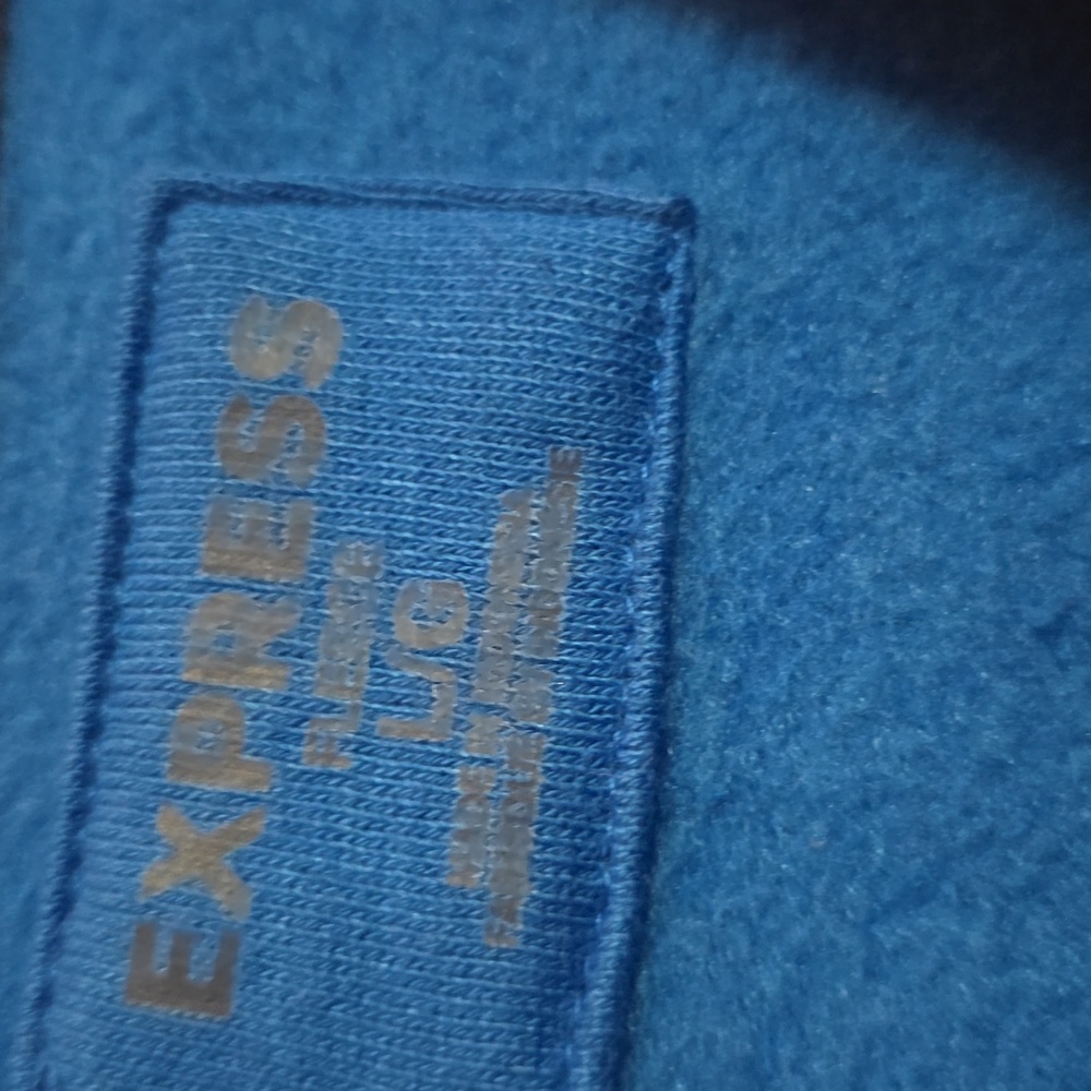 Express Mens Blue Hoodie - Picture 3 of 6
